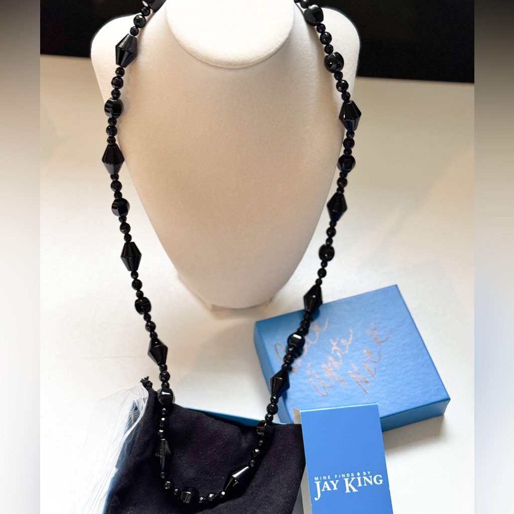 Chunky Black Agate Necklace 31
